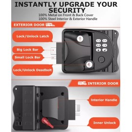 Wodli RV Door Lock Replacement, RV Lock Keyless Entry w/Remote Fob Controller