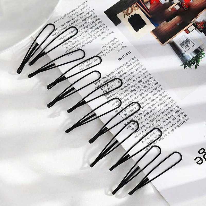 12Pcs Black Hair Bobby Pins, Mini Invisible Bangs Clips, Fashion