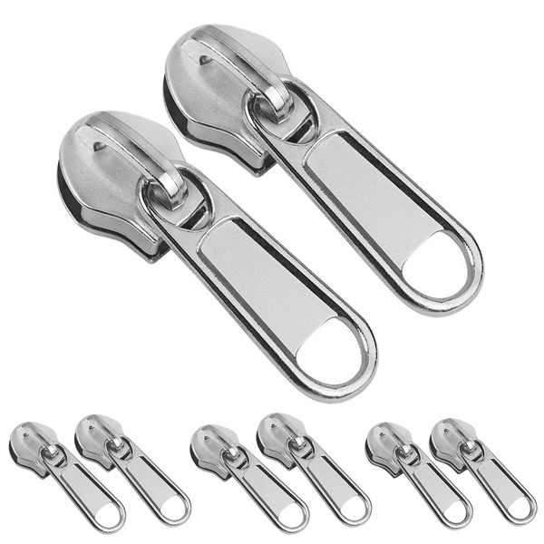 Zipper Replacement Pulls, Sliders, Set of 8, 4 Sizes, Metal