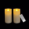 EZiGarden 2 Pack LED Flameless Candles with Remote Battery Operated