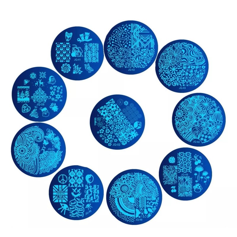 Libiuty 15pcs Nail Stamp Plates Set 15 Plate 2stamper 2scraper