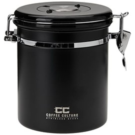 Coffee Culture Coffee Canister, Medium, Black