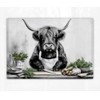 Highland Cow Printed Cutting Board | Worktop Saver | Chopping