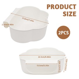 Mritrit 2 Pcs Storage Basket Plastic Boxes Cupboard Door Hanging Waste Bins Small Kitchen Trash Can for Kitchen Bathroom Bedroom