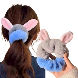WENJESO Children's Cartoon Hair Accessory, Fluffy Ribbon, Hair Elastic, Hairpin, Scrunchy, Cute