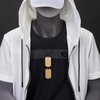 COOLSTEELANDBEYOND Classic Two Piece Men's Dog Tag Pendant and 69