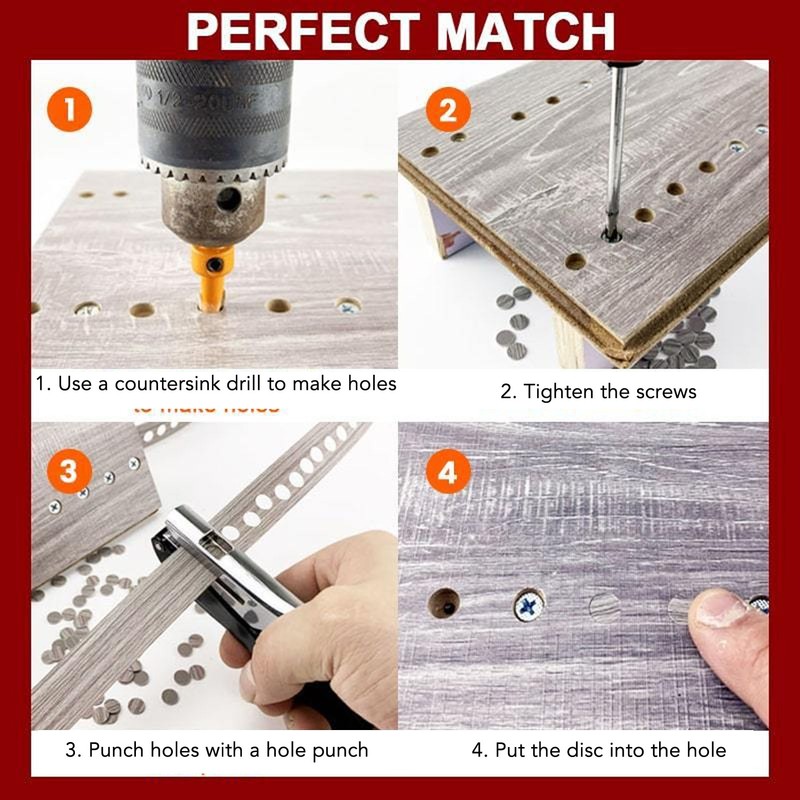 Hole Punch 8mm Steel Accurate Positioning Slip Resistant Mini Portable