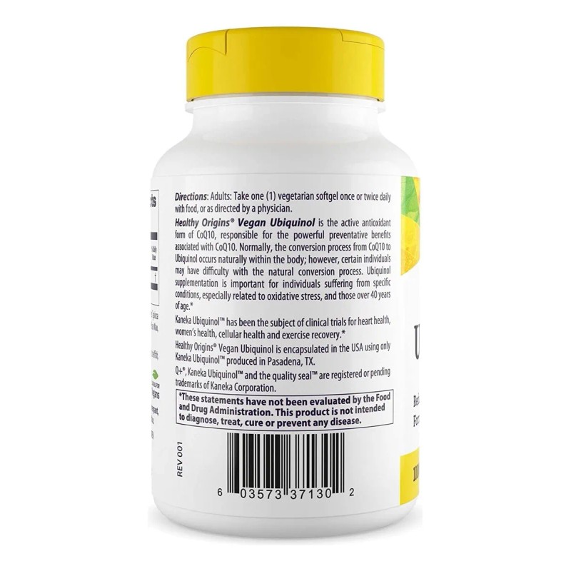 Healthy Origins Ubiquinol Coq10 100 Mg 60 Capsulas Sfn Sin