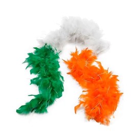 The Fancy Dress® FEATHER BOA 65G THICK HEN NIGHT ACCESSORY FANCY DRESS FLAPPER BOAS IN 15 COLOURS 1920'S BURLESQUE FEATHERS (Irish Trio Color)