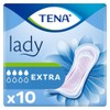 TENA Discreet Extra incontinence Pads, 10 each
