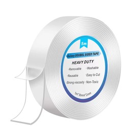 Gulaey Nano Adhesive Tape, Double Sided Tape Heavy Duty, Nano Tape,Multipurpose No-Trace Removable Glue Tape,Washable Strong Sticky Wall Tape Strips for Paste Items,Household (5M/16.4FT)