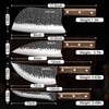 JDRICHX Butcher Knife Set,4 PCS Heavy Duty Hand Forged Serbian