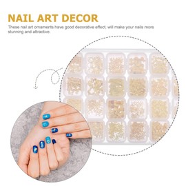 LALAFINA Unique Star Moon Nail Decorations Easy to Apply Nail Art Supplies Glitter Gems