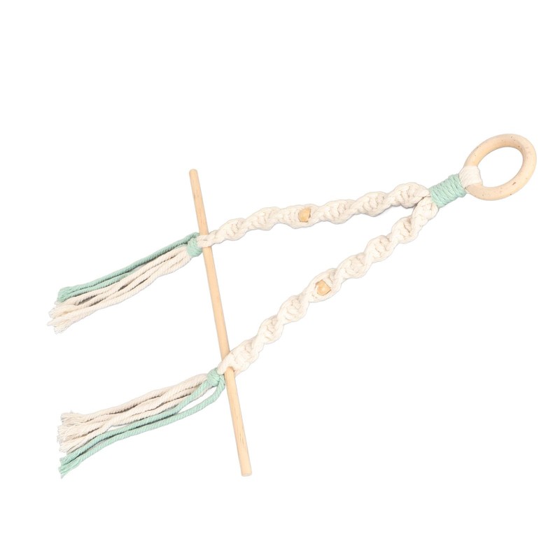 Macrame Paper Towel Holder Wall Mounted Hanger Cotton Rope Synthetic