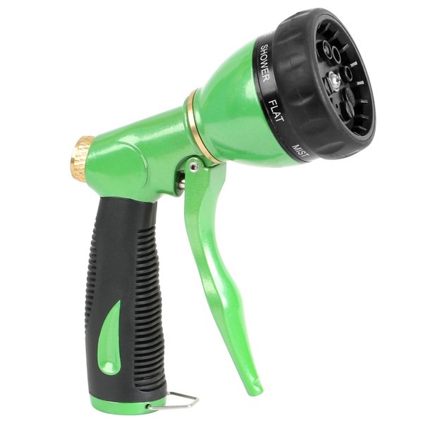 STYDDI 8-Pattern Garden Hose Nozzle Heavy Duty, Metal Water Hose