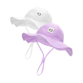 FURTALK Baby Girl Sun Hat Toddler Beach Hats UPF 54+ Wide Brim Bucket Summer Hat