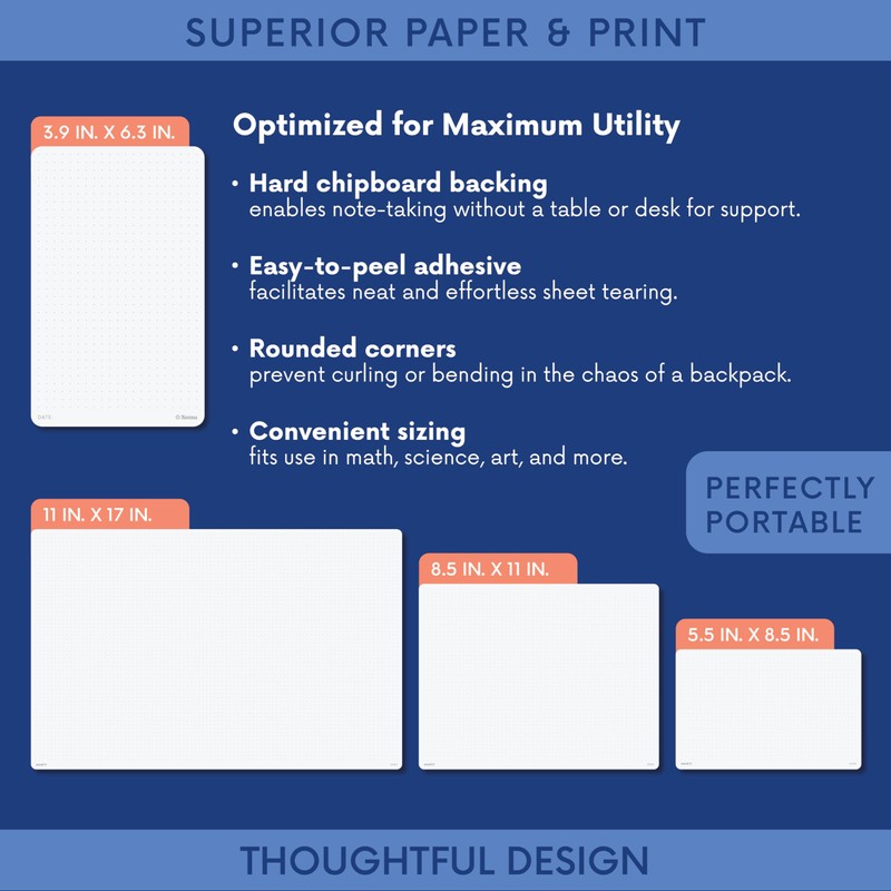 Notsu Dot Grid Notepads 11 x 17 inch, 2 Pack