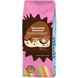 Crazy Cups Flavored Ground Coffee, Chocolate Hazelnut, Medium Roast, For Brewing Flavored Hot or Iced Coffee, 10 oz Bag