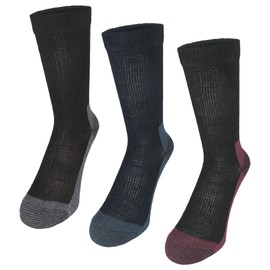 PAX Select #582P Special Knitting, Assimless Instep, Double Layer Soles, Tear Resistant, Regular Round Toe Socks, Set of 3, assorted