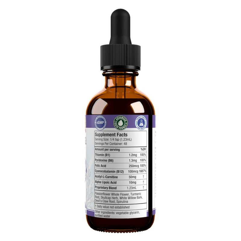 Nervestra Nerve Health Support Supplement - Fast-Absorbing Herbal Liquid Formula