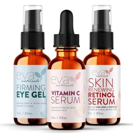 Eva Naturals Facelift in a Bottle - 3-in-1 Anti-Aging Retinol Serum, + 2 Others