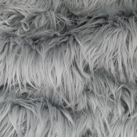 kullaloo Sleet Dark Grey Faux Fur Fabric | Acrylic-free, Solid Long Pile Fake Fur for Crafts, Gnomes, Sewing Plushies, Home Textiles, Costumes, Apparel | 39.5" x 19.5" | Fantastic Furs FUZZY FUR