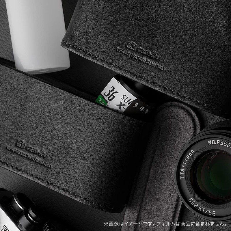 cam-in LCB-026101 Medium Format Film Case, X-Ray Protection, Italian Leather,