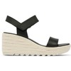 Sorel Women's Cameron Wedge Sandal, Black/Chalk, 7