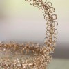 Factory Direct Craft Sparkling Gold Mesh Metal Baskets