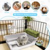 Volope Stainless Steel Rabbit Litter Box with Hay Feeder Set