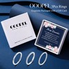 OOOPEL 3 Pcs Silver Rings for Women, Dainty 2mm Thin