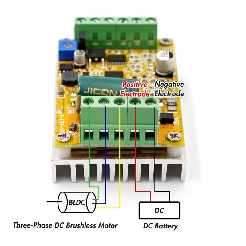 Hailege 380W PWM DC Brushless Electric Motor Speed Controller with