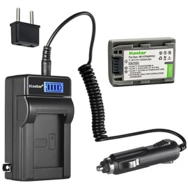 Kastar 1-Pack NP-FP50 / FP51 Battery and LCD AC Charger Compatible with Sony DCR-HC18, DCR-HC19, DCR-HC20, DCR-HC21, DCR-HC22, DCR-HC23, DCR-HC24, DCR-HC26, DCR-HC30, DCR-HC32, DCR-HC33, DCR-HC35
