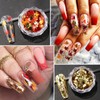 Autumn Nail Flake & Powder Set, 6Boxes Fall Themed Sequin