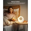 Bonsery Bedside Lamp Touch Dimmable Round with Remote Control, LED