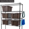 QTRQTR 4 Pcs Hooks for Wire Shelving, Heavy Duty Metal
