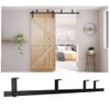CCJH 4FT Ceiling Mount Bracket Sliding Barn Door Hardware Kit
