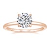 EAMTI 1.5CT 925 Sterling Silver Rose Gold Engagement Rings Round