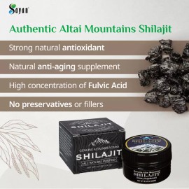 Pure Shilajit Resin 5 Month Supply Golden Grade Altai Mountains Russia