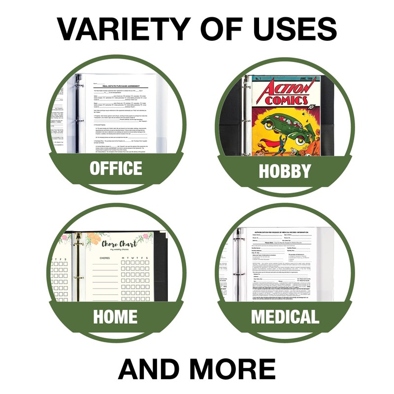 Samsill Sheet Protectors, 8.5x11 Inch Page Protectors for 3 Ring