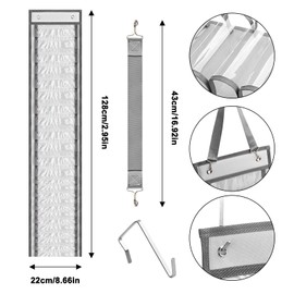 Pinsheng Vinyl Roll Holder Vinyl Roll Organiser with 24 Compartments Vinyl Roll Holder Wall Mount Vinyl Storage Holder Storage Hanging Bag for Storage Paper, Gift Wrapping Paper (24)