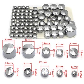 HASkulle Motorcycle ABS Plastic Chrome Bolts Toppers Caps Set Compatible with 2000-2005 2006 Harley Davidson Softail Twin Cam Engine Valve Cover Bolts, Silver