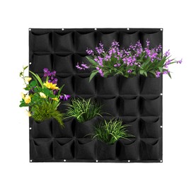 MOONDKIST 36 Pockets Hanging Planter Bags, Hanging Vertical Wall Planter Planting Grow Bags, Wall Garden Planter for Indoor Outdoor Vegetables, Succulent, Ferns (Black)