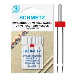 Schmetz 6 Twin Needles, Sewing Machine Needle, Sizes 3.0/90, 4.0/90 & 6.0/100