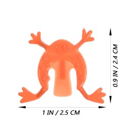 TOYANDONA 100 Pcs Novelty Plastic Jumping Frogs Action Figures Frog Jumping Toys for Kids(Random Color and Style)