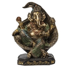 Pacific Giftware Ganesha Figure on Throne Buddha Statue Decoration Deity