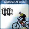 INFINAUTO Cycling Bike Pedal, 9/16" Spindle Plastic Pedals Black for