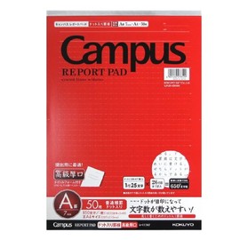 Kokuyo Campus Repo-topaddo Dots, 3-Pack, a Ruled A4 Premium Thick Mouth 50 Sheets Les – 117at