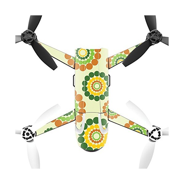 MightySkins Skin Compatible with Parrot Bebop 2 - Hippie Flowers | Protective, Durable, and Unique Vinyl Decal wrap Cover | Easy to Apply, Remove, and Change Styles | Made in The USA
