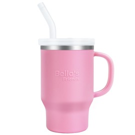Bella's Friends Handy Mini Tumbler – Adorable 9 oz Sippy Cup for Toddlers 1-3 years old, Flexible Straw, Stainless Interior & Silicone Body, Leak‑Proof, Dishwasher Safe, Ideal for Travel or At Home